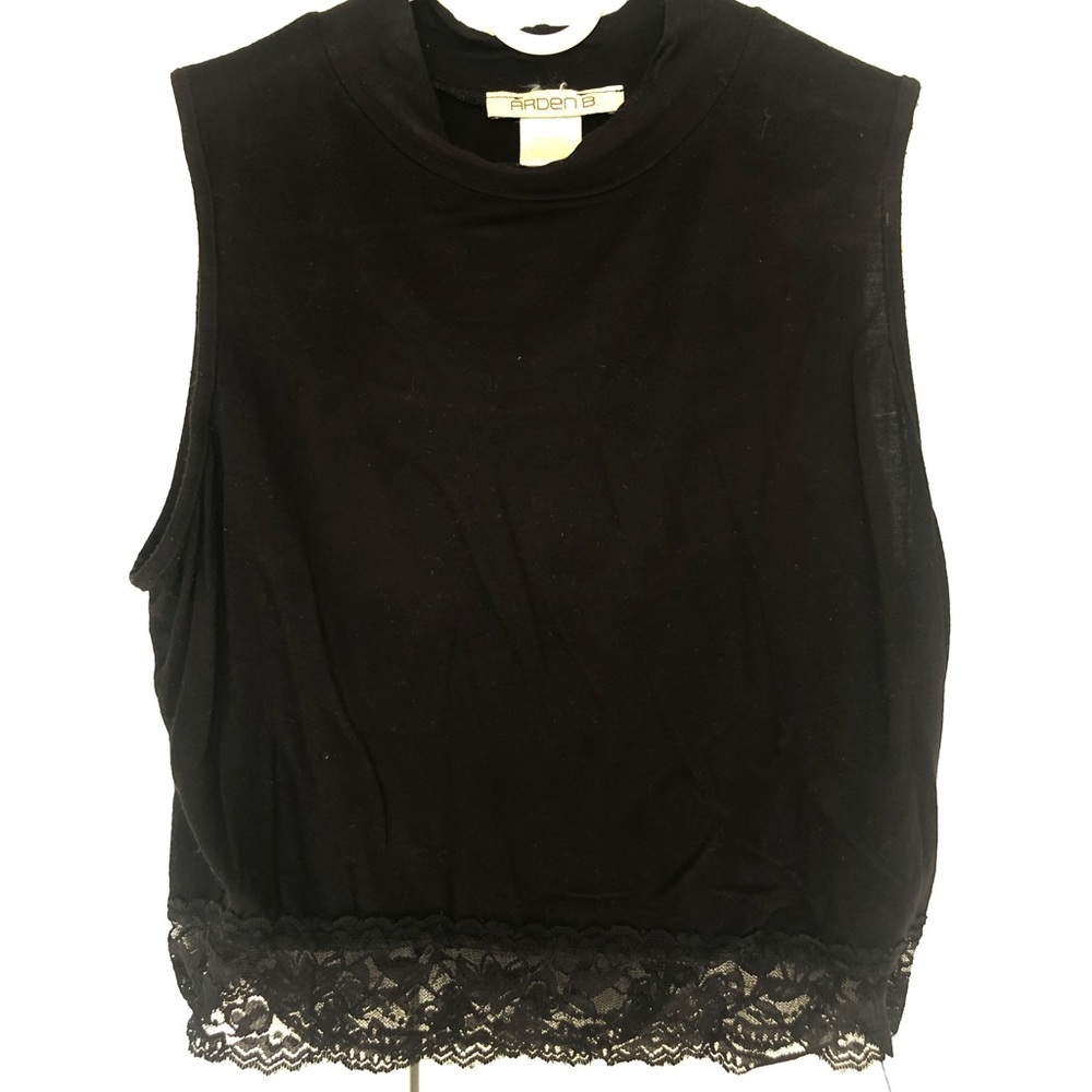 Arden B Black Crop Top (L)